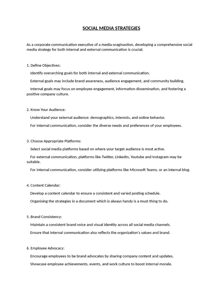 Social Media Strategy - CC | PDF | Social Media | Popular Culture ...