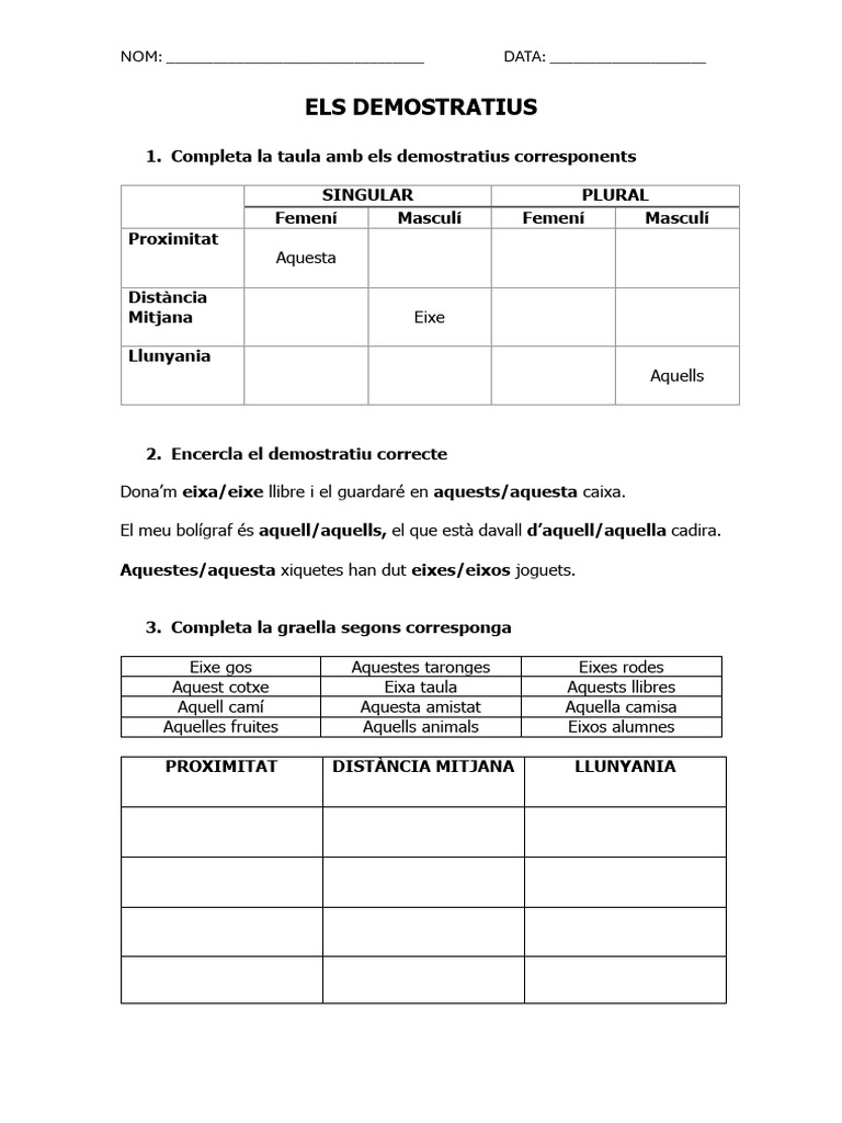 Els Demostratius | PDF