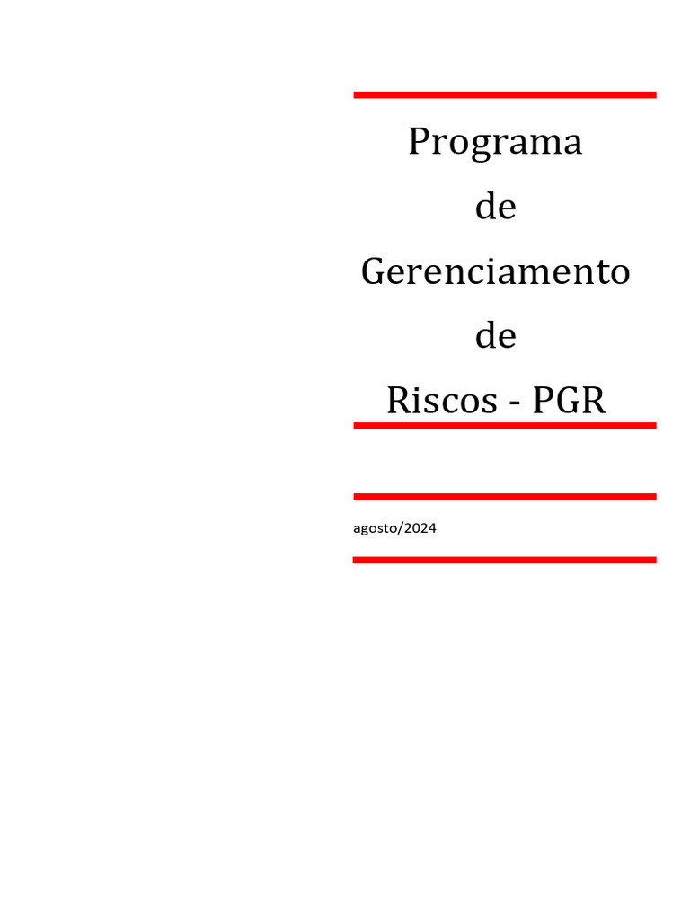 Programa de Gerenciamento de Riscos PGR | PDF | Enfermagem | Ambulância