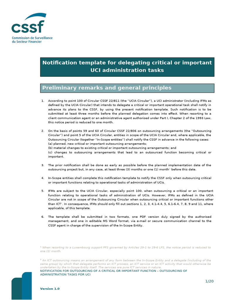 UCI Admin Task Delegation Notice | PDF | Risk | Outsourcing