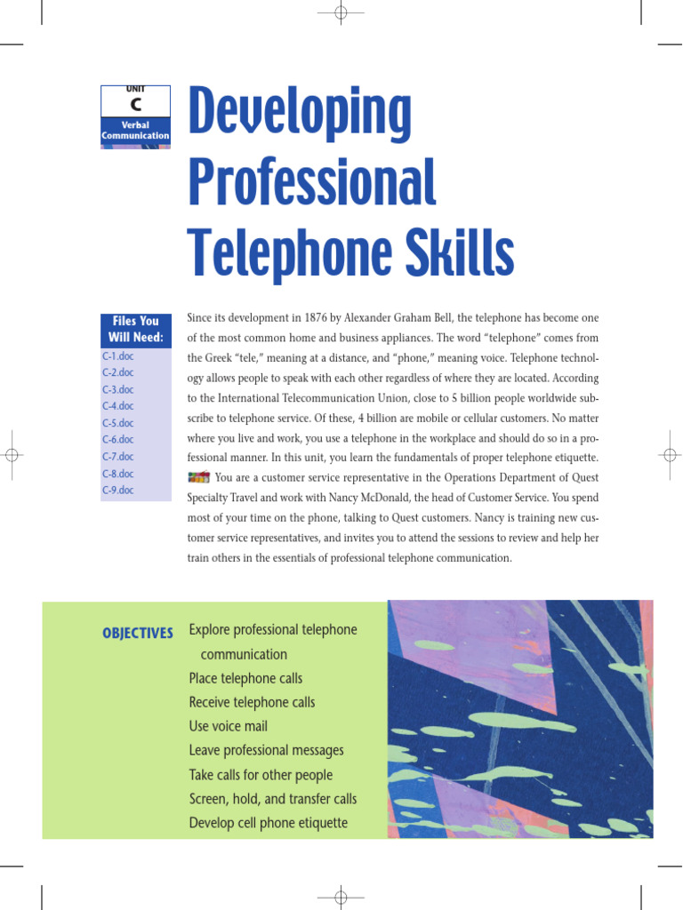 Mastering Professional Telephone Skills | PDF | Voicemail | Telephone