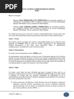 Modèle de Statuts SARL en RDC | PDF