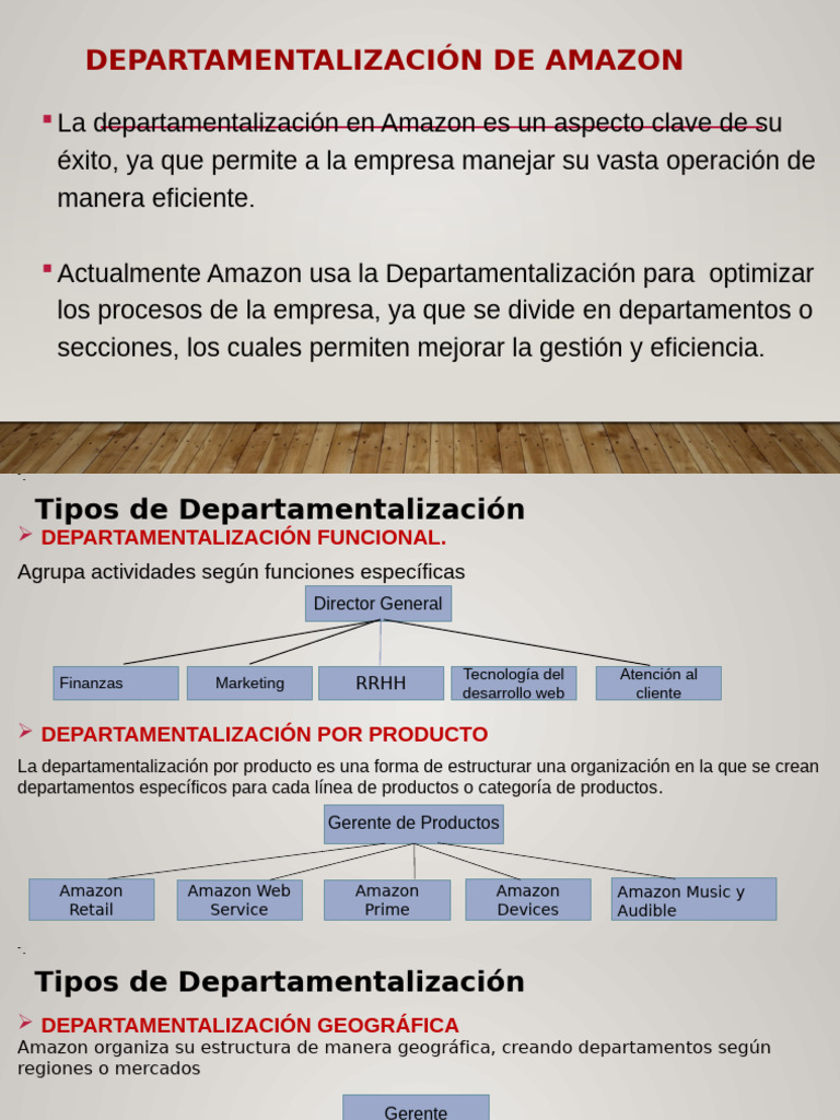 Departamentalización de Amazon | PDF