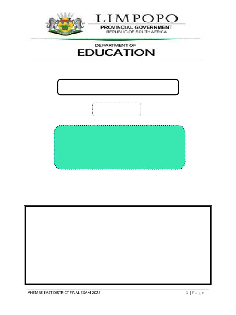 Grade 8 Term 4 Maths Exam Paper 1 | PDF | Equations | Algebra