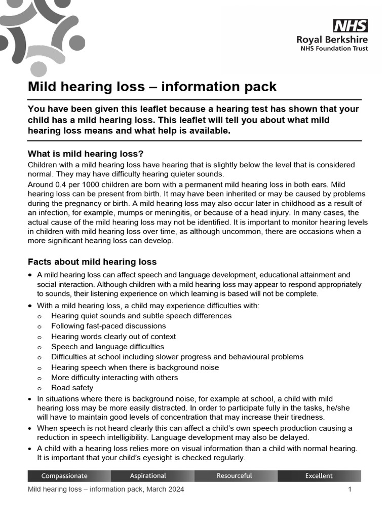 NHS Hearing Aid Options for Children | PDF | Hearing Aid | Hearing Loss