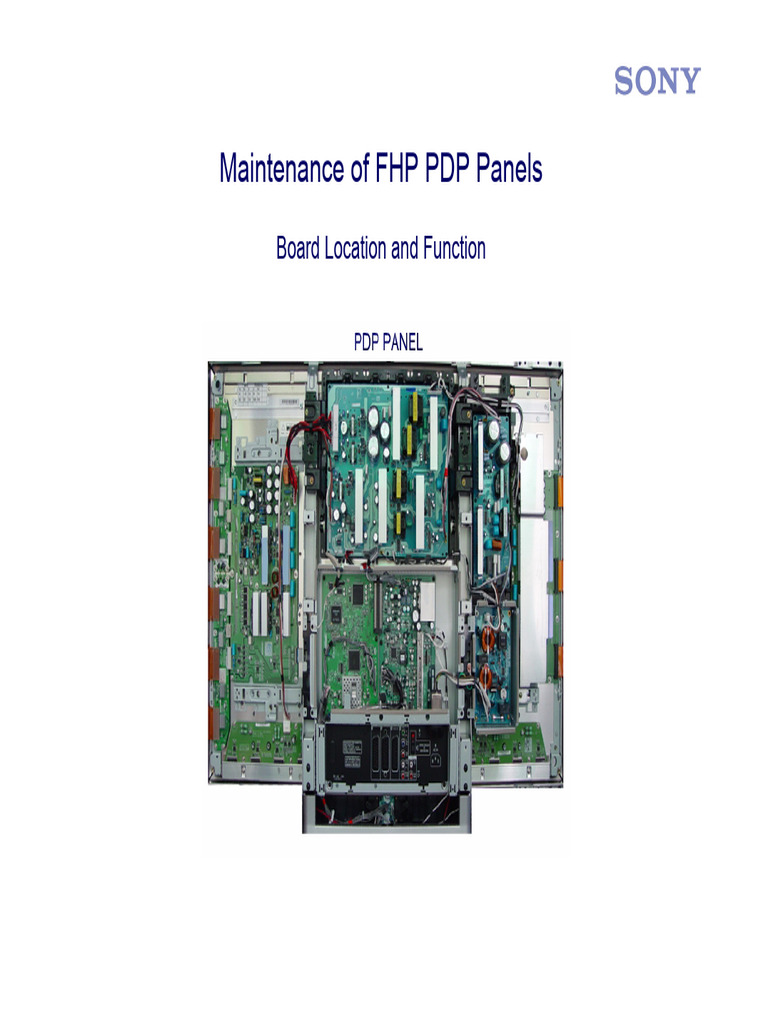 FHP PDP Panel Maintenance Guide | PDF | Display Technology | Electronic ...