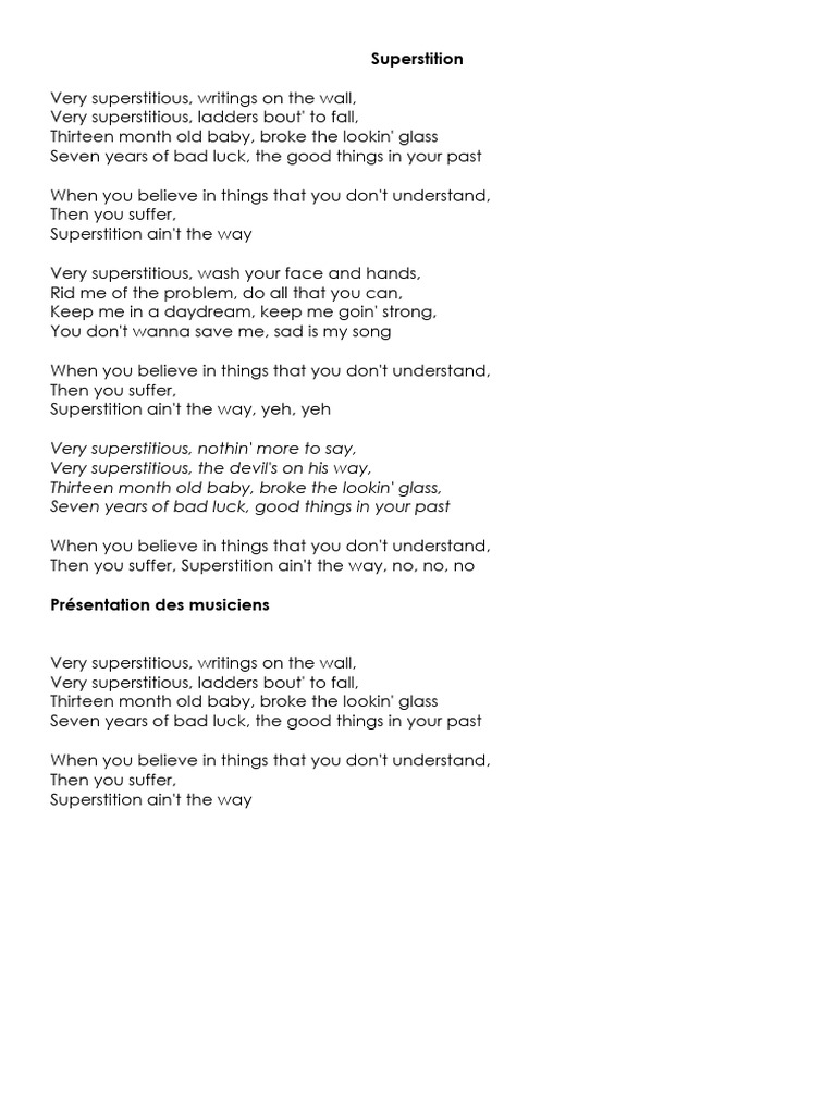 Superstition | PDF