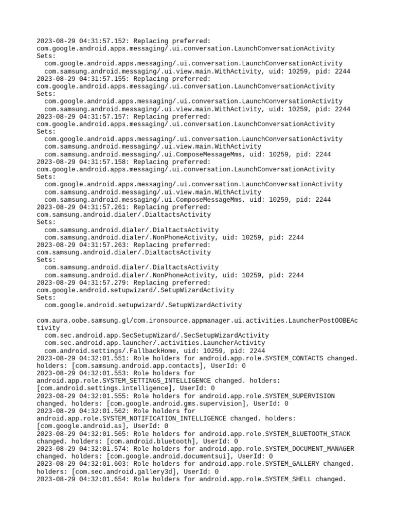 Android App Preference Changes Log | PDF | Android (Operating System ...