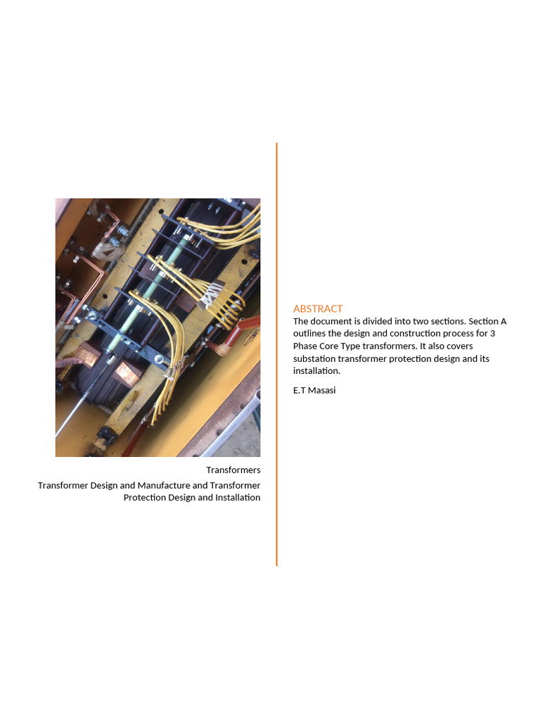 Transformer Design and Manufacture-By E.T.Masasi | PDF | Transformer ...