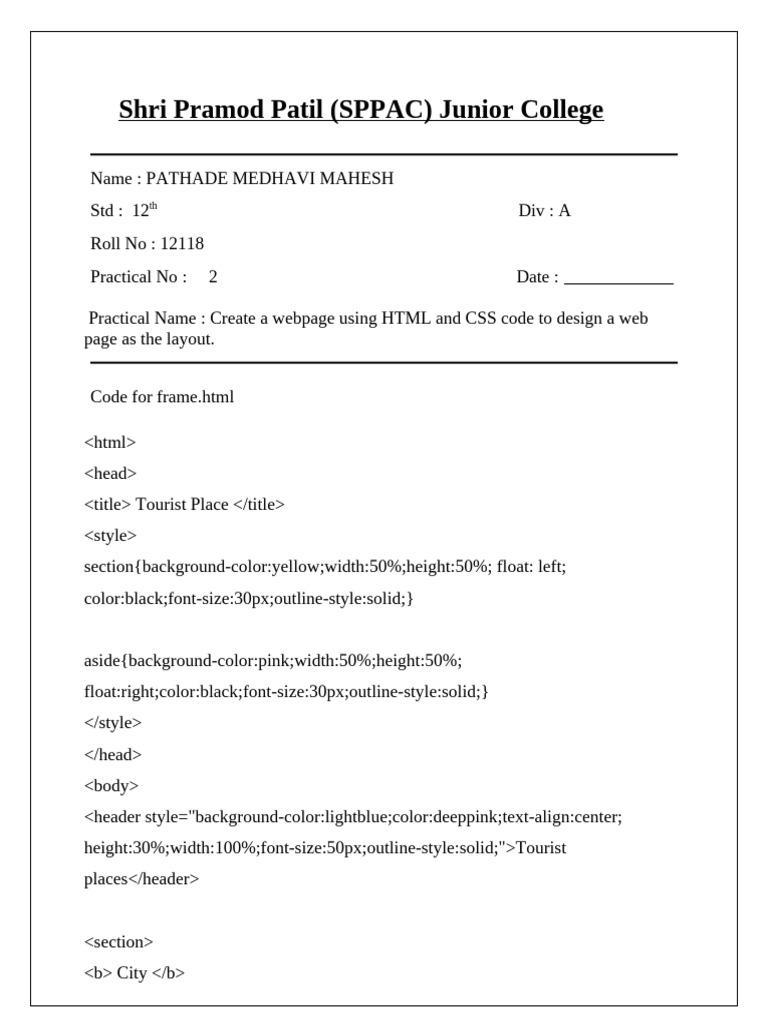 HTML & CSS Webpage Design Guide | PDF