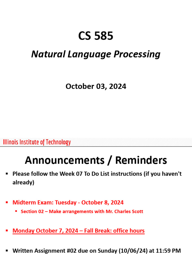 CS585 Lecture October03rd | PDF | Receiver Operating Characteristic ...