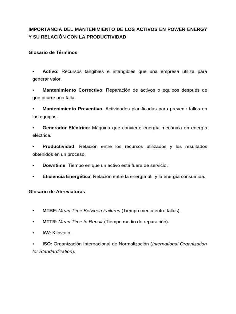 Mean Time Between Failures Mean Time To Repair | PDF | Indicador de ...