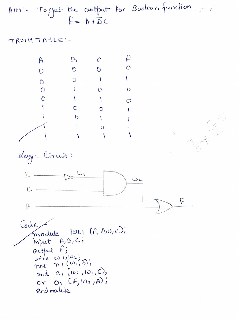 1 Boolean Function | PDF | Boolean Algebra | Teaching Mathematics