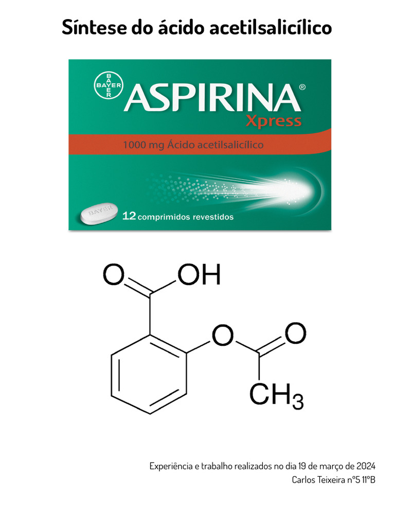 Síntese do Ácido Acetilsalicílico | PDF | Aspirina | Ácido