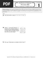 MOEMS Division E Contest Problems | PDF | Mathematics | Number Theory