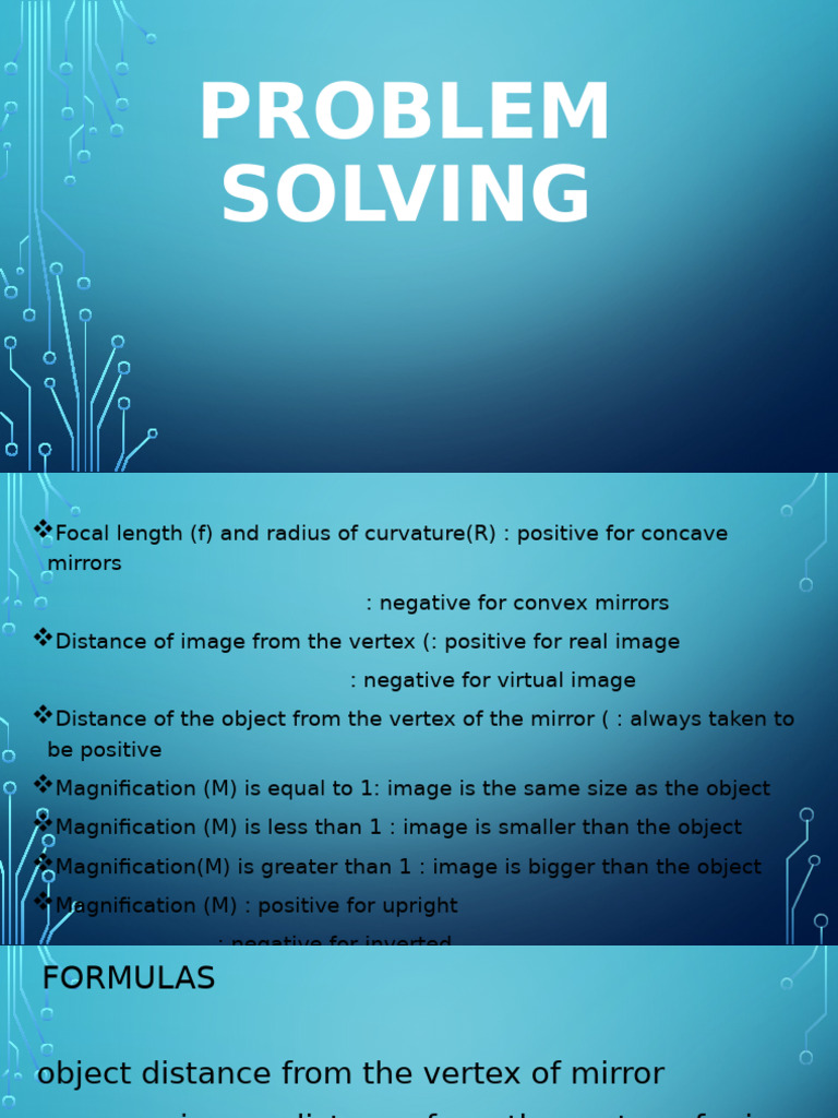 Mirror Image Distance and Magnification Guide | PDF