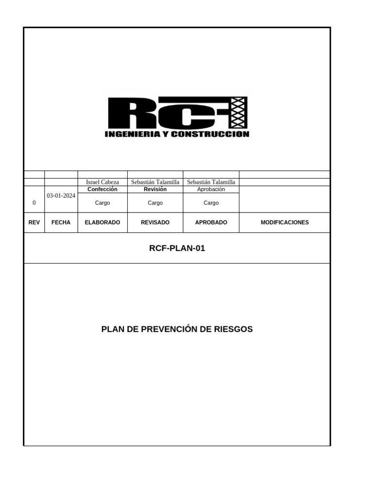 Plan-01 Prevención de Riesgos | PDF | Business | Soldadura