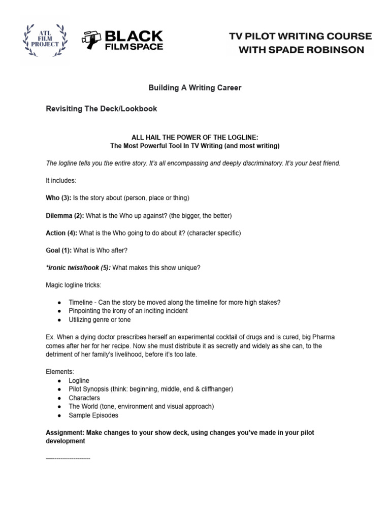 Mastering Loglines for TV Writing | PDF