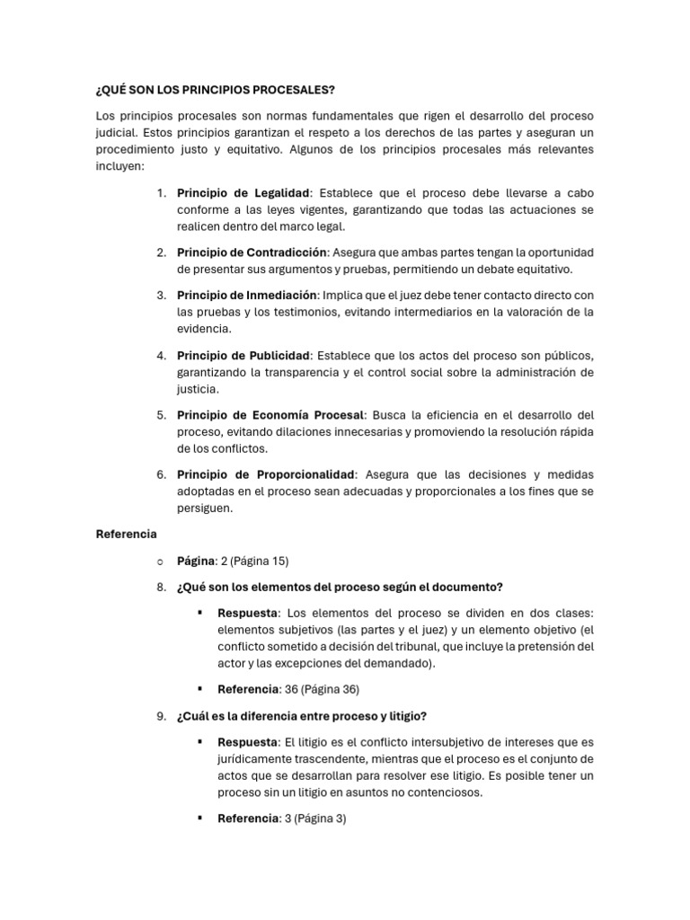 Principios Procesales Judiciales | PDF | Ley procesal | Demanda judicial