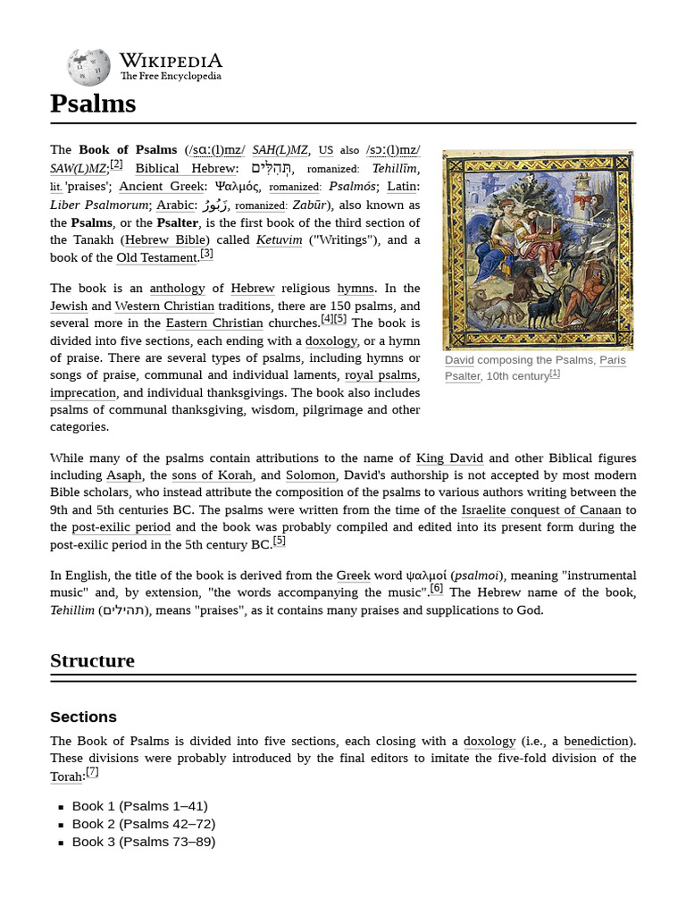Image Result For Psalms Wikipedia