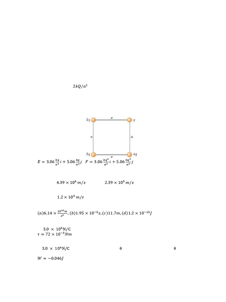Homework The Electric Field | PDF | Proton | Electric Field