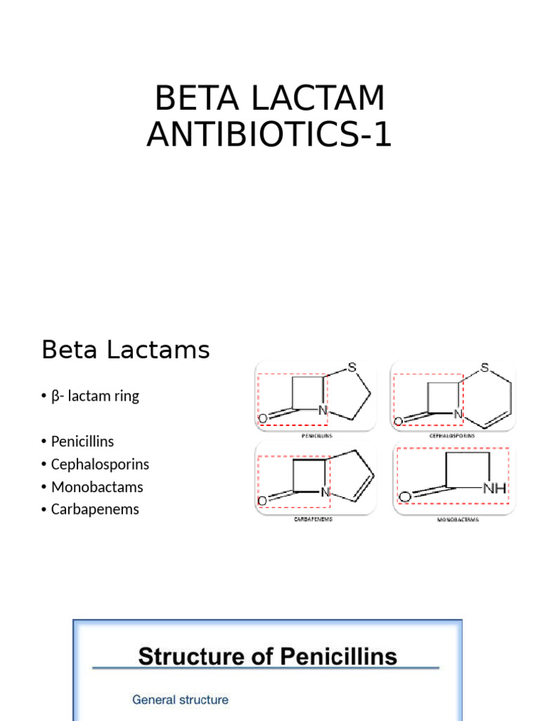 Penicillins AHS | PDF | Penicillin | Beta Lactamase