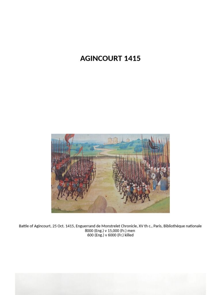Agincourt 1415: Key Events & Figures | PDF | House Of Plantagenet ...