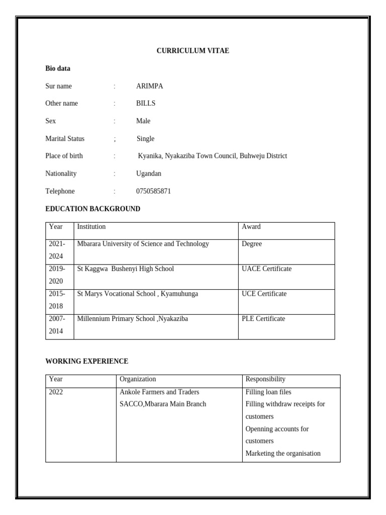 Arimpa CV | PDF