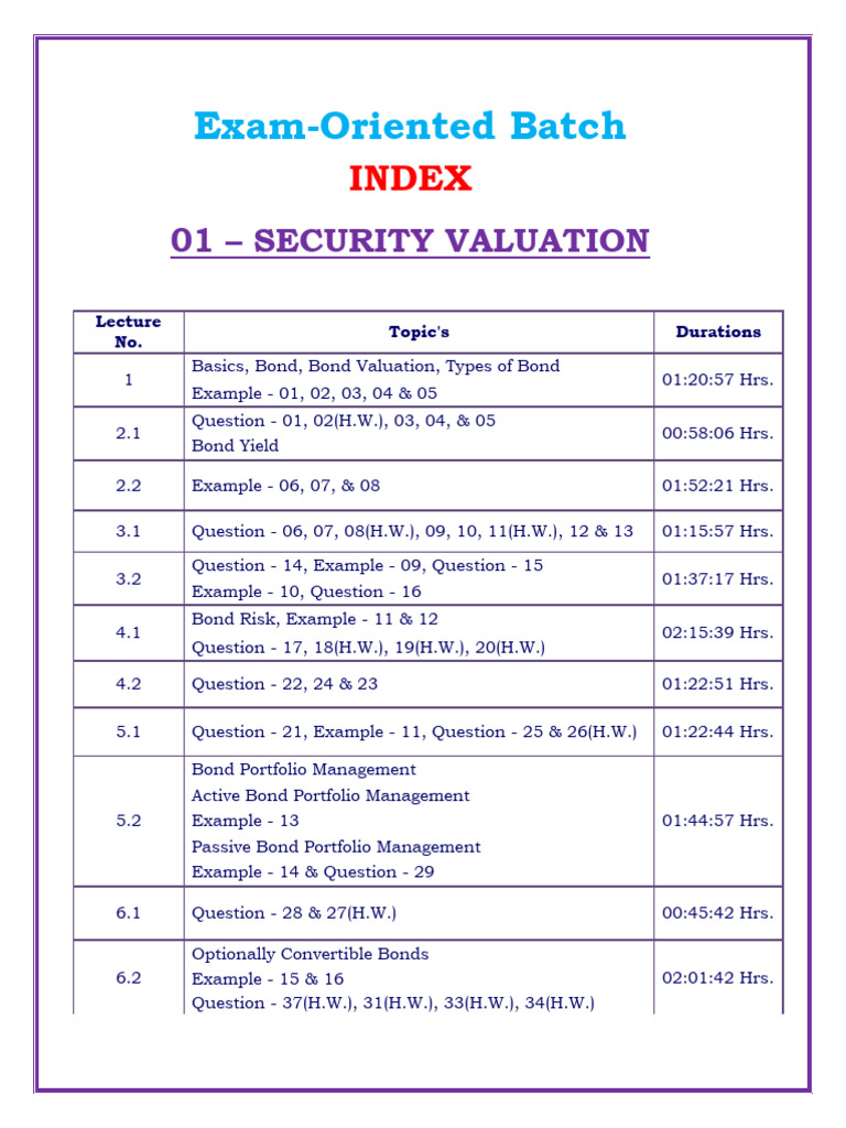 EXAM INDEX NUMBER visual data 6