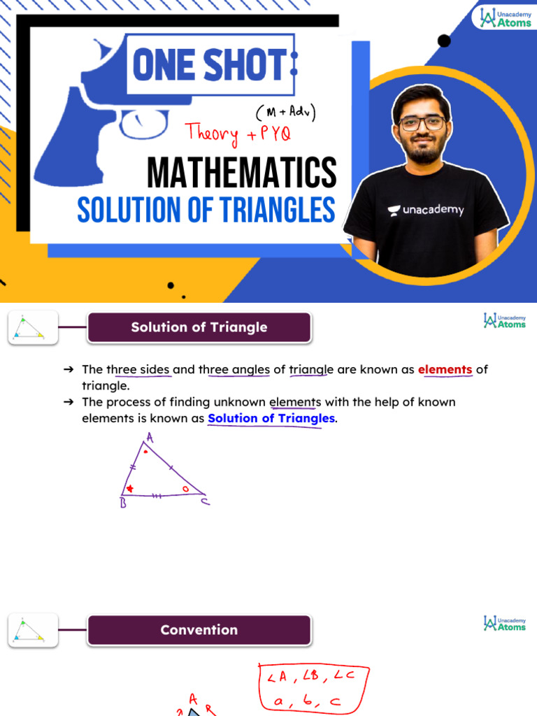 Triangle Solutions and Formulas | PDF | Triangle | Polygon