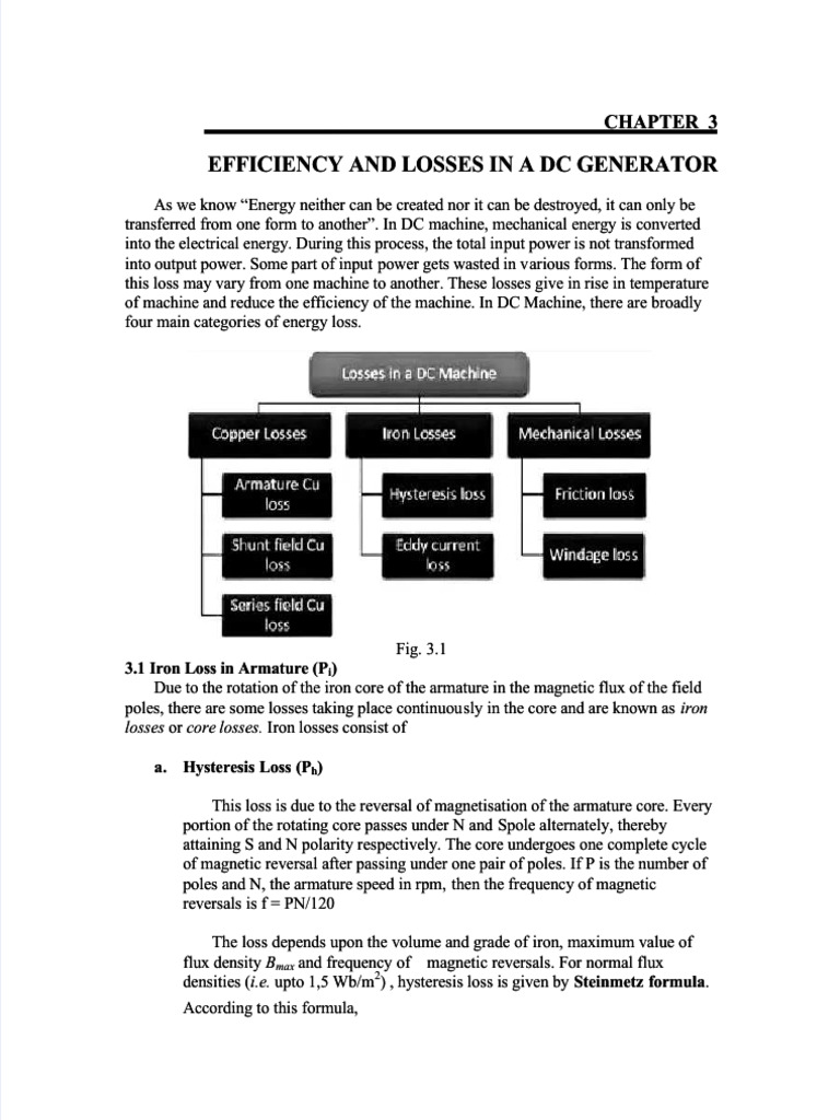 PDF Handout 4 Losses of DC Generator and Efficiency Compress | PDF ...