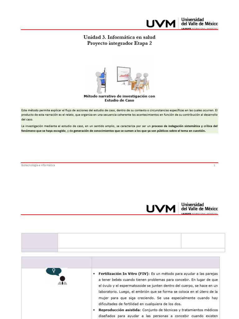 Unidad 3. Informática en Salud Proyecto Integrador Etapa 2 | PDF ...