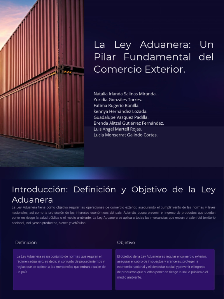 Ley Aduanera y Comercio Exterior | PDF | aduana | Comercio