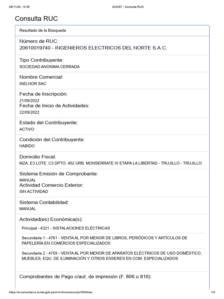 Ruc Papel | PDF