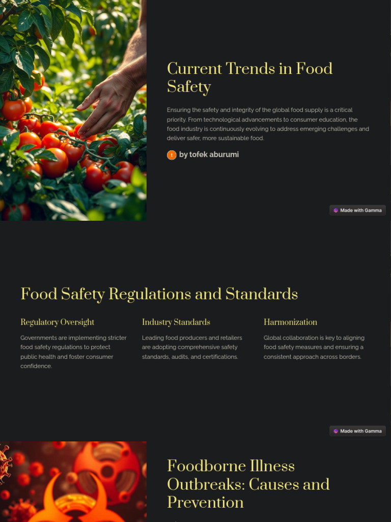 Emerging Trends in Food Safety | PDF | Food Safety | Sustainability