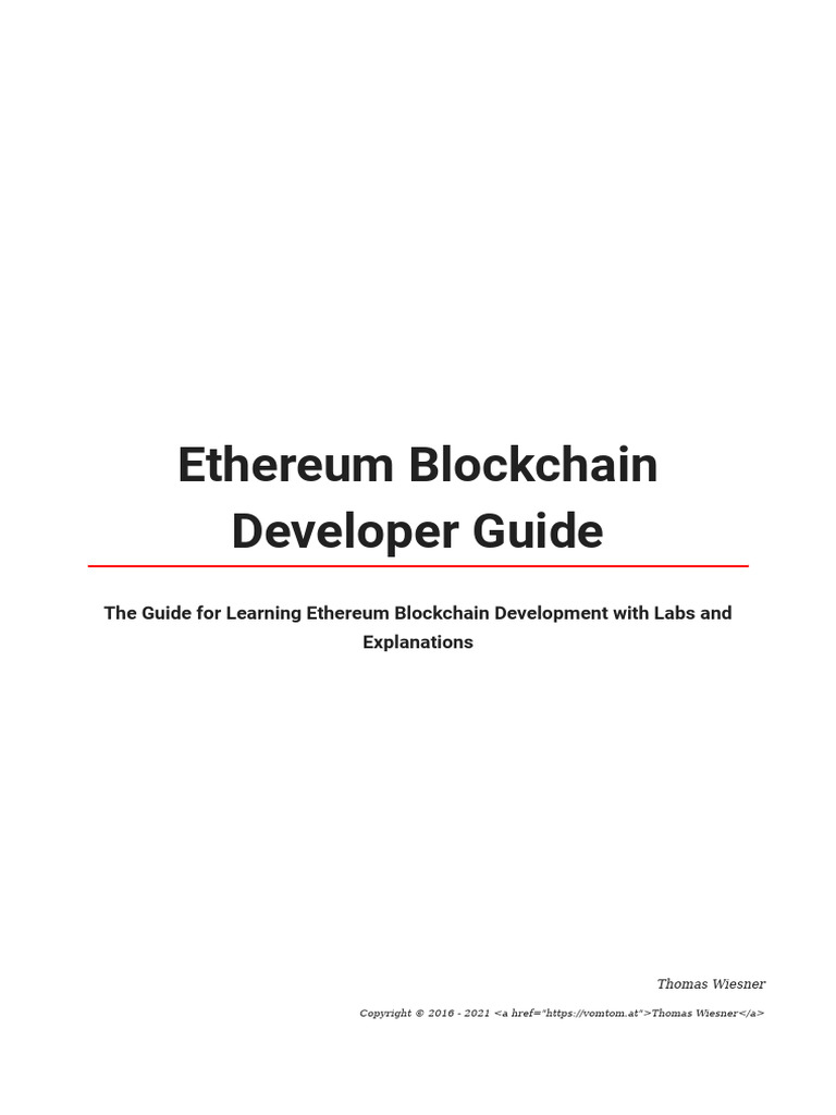 Ethereum Blockchain Developer Guide (Thomas Wiesner) | PDF | Computer ...