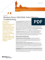Workshop Plus - Windows Server 2003-2008 - Active Directory Troubleshooting