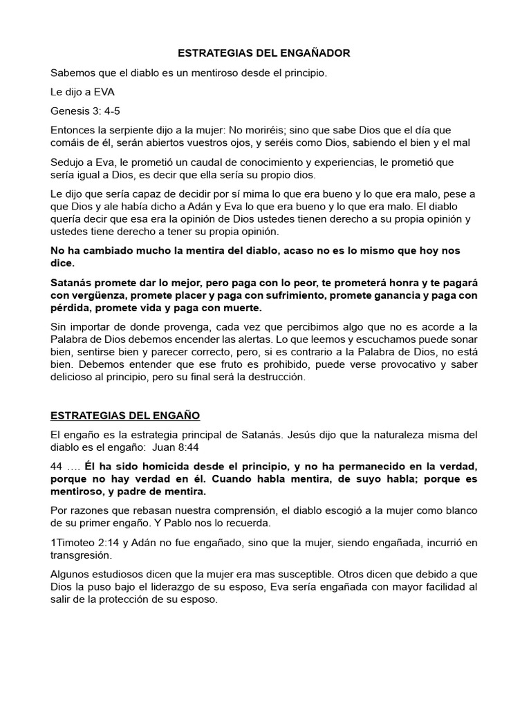 Estrategias Del Engañador 1 | PDF | Víspera | Mentira