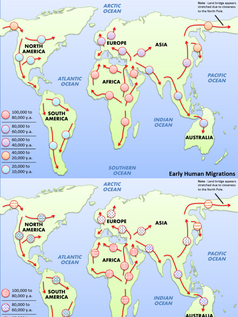 Early Human Migrations Timeline | PDF