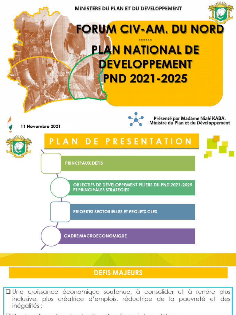 PND 2021-2025 : Défis et Stratégies | PDF | Développement économique ...
