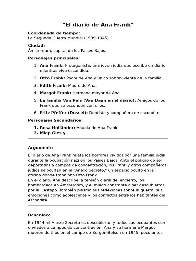 El Diario de Ana Frank | PDF | Anne Frank