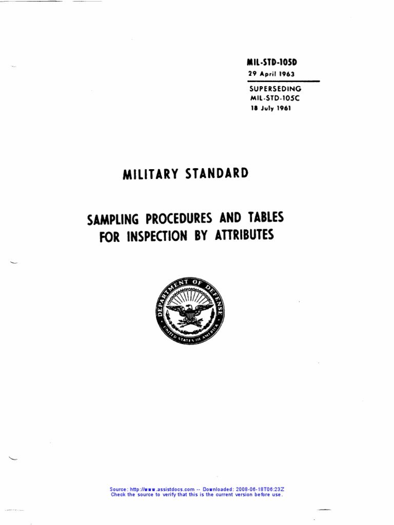 Military Standard Sampling Procedures | PDF