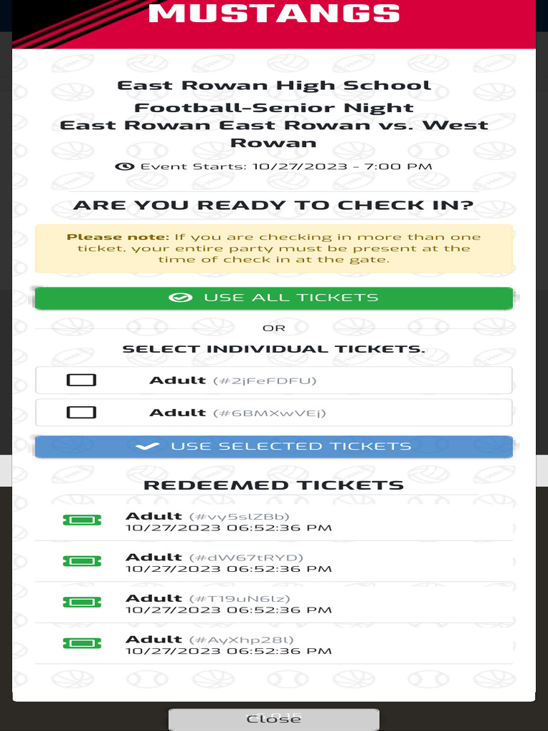 East Rowan Football Senior Night Tickets | PDF