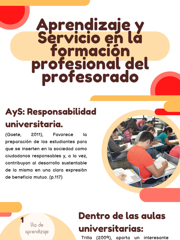 Aprendizaje y Servicio en Formación Docente | PDF