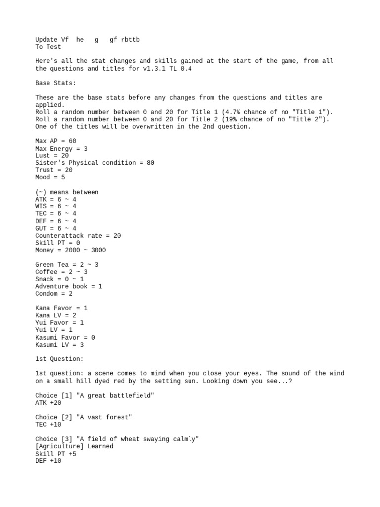 Guide - Imouto! Life Fantasy - V2 | PDF