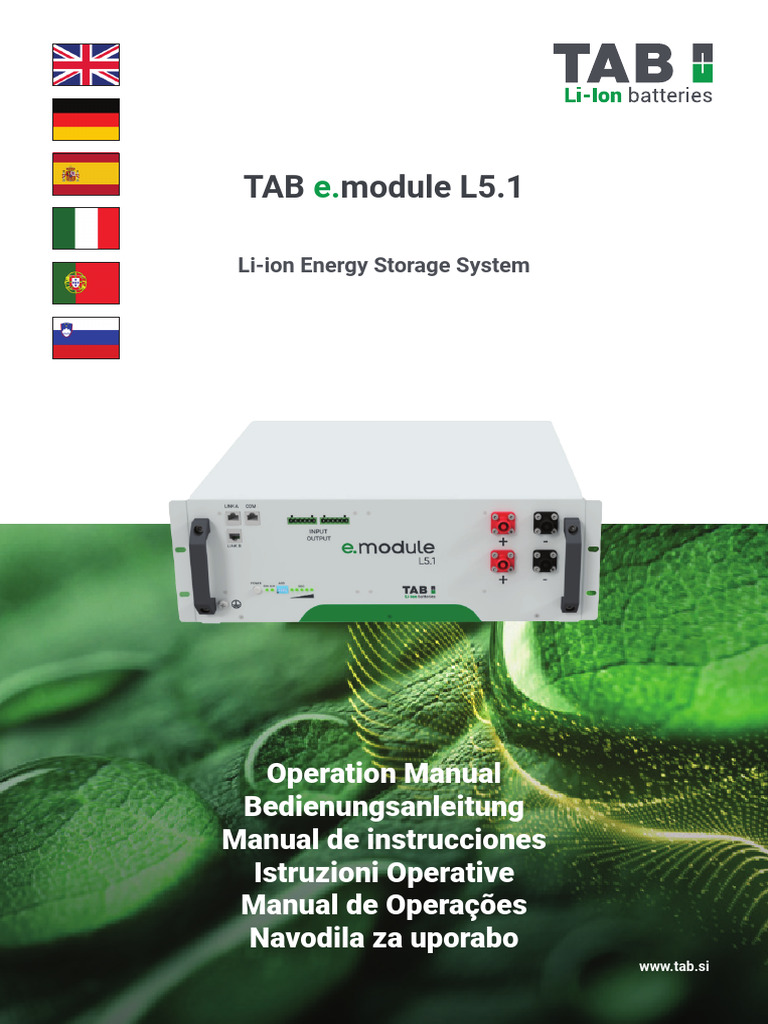 TAB e.module L5.1 Operation Manual | PDF | Manufactured Goods | Energy ...