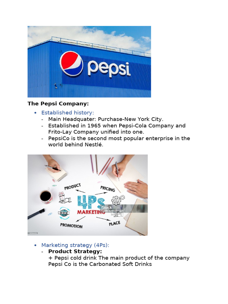 Pepsi Company | PDF | Pepsi Co | Soft Drink