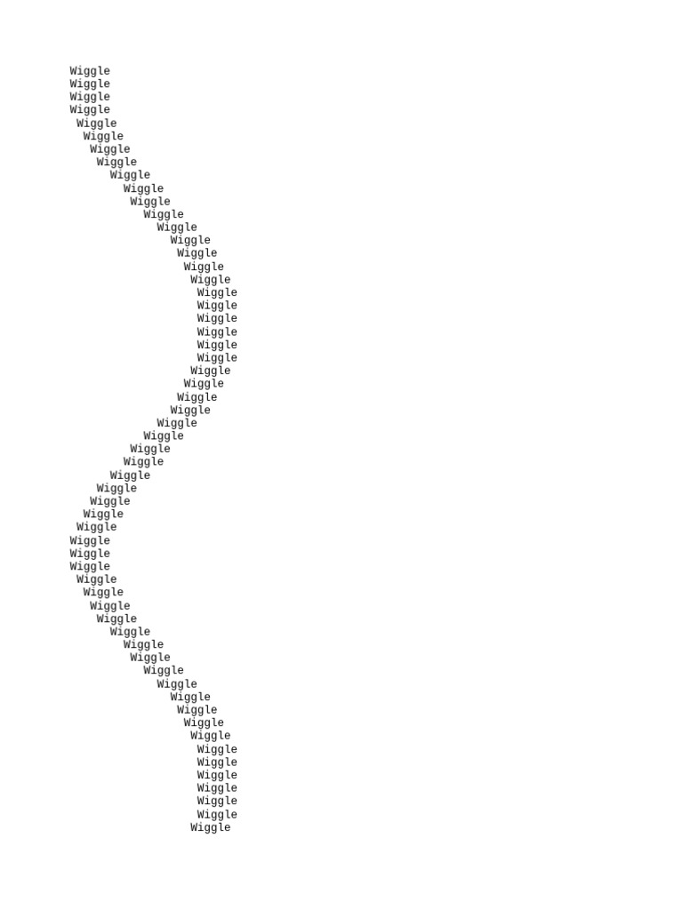 Wiggle | PDF