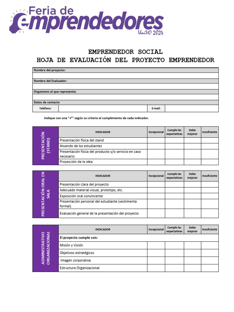 Evaluación de Proyectos Emprendedores Sociales | PDF | Iniciativa ...