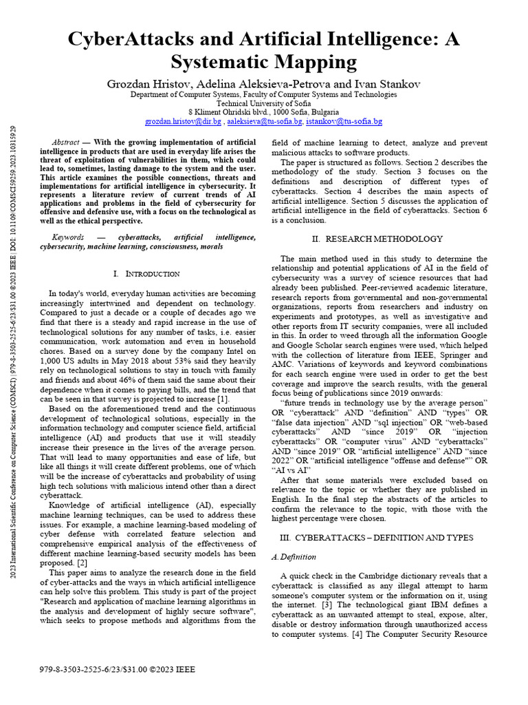 AI's Role in Cybersecurity Threats | PDF | Malware | Security